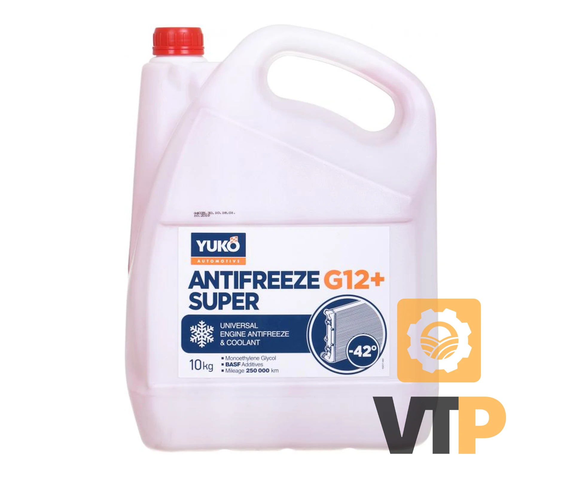 Рідина охолоджуюча YUKO Antifreeze -40 (Super G12+ червоний)   10кг каністра 9л ПЕ